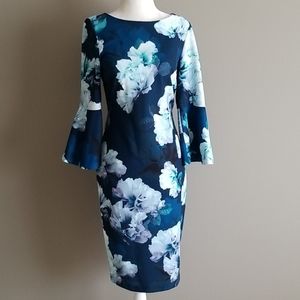 Calvin Klein bell sleeve dress